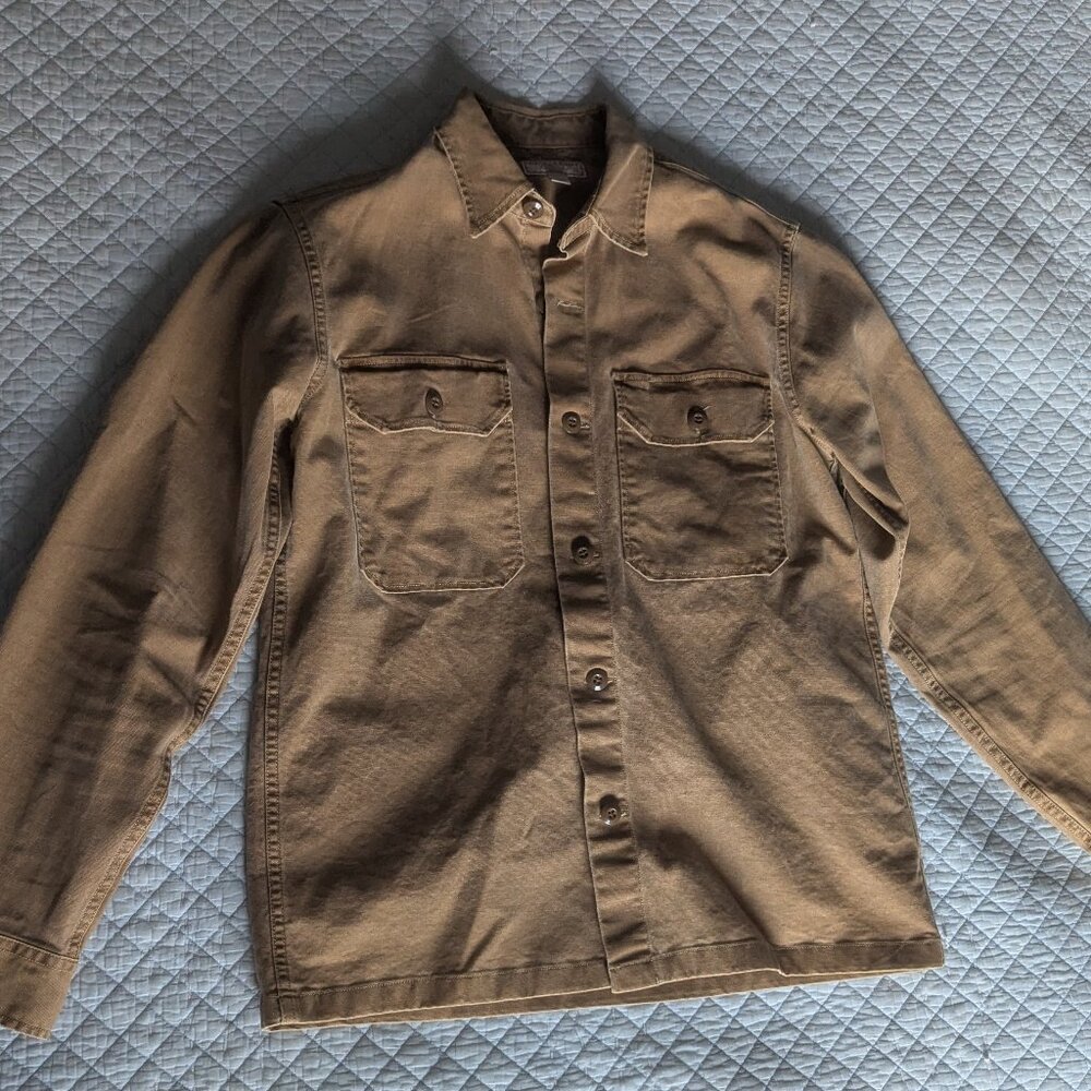 J. Crew Wallace And Barnes Men's Lightweight Shirt Jacket in Tan Brown